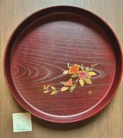 美品です】花柄漆器 お盆 楕円形 - メルカリ