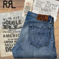 USA製 RRL REPAIRED BARNETT SLIMFIT デニム 30のサムネイル