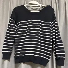 MM6 ブラックとホワイトのストライプ　長袖トップス　サイズ注意⚠️