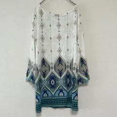 ★美品❣️チコス ペイズリー チュニック ボートネック 【XL】カットソーのサムネイル
