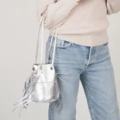 美品✨marco magi シルバーショルダーバッグ 巾着 2way - メルカリ