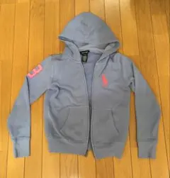 RALPH LAUREN ジップアップパーカー ライトブルー M(8/10)