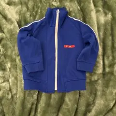vintage kids 青のジップアップジャージ