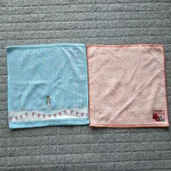 新品未使用　ピーターラビット ストライプ　ハンドタオル 2枚セット