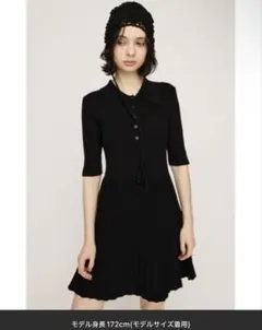 SLY COLLARED PLEATS HG ワンピース BK