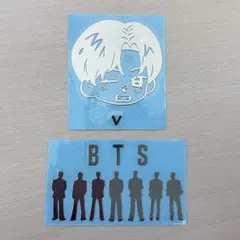 BTS テテ taehyung V メタルステッカー シール 2장 세트