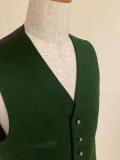 vintage ジレ ベスト メタルボタン