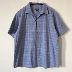 美品 Eddie Bauer 半袖 リネン セーラー シャツ プルオーバー L