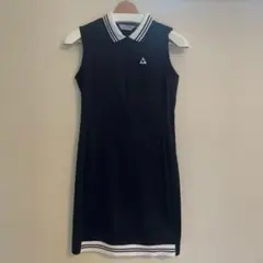 黒のポロスタイルワンピース　韓国ルコックのサムネイル