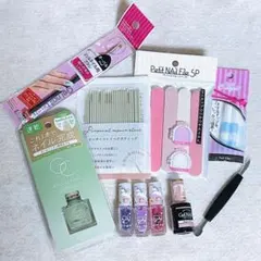 【即スタート可】セルフネイル豪華セット★ジェル＆マニキュア＆ケア用品 10点