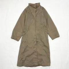 ベージュ ロングコート ナイロン 撥水 軽量 M/L きれいめ 上品 ベルト 春