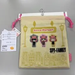 スパイファミリー　巾着　ベージュ　アーニャのサムネイル