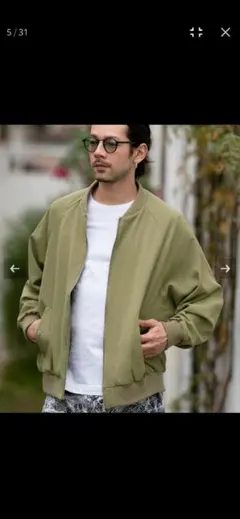 CAMBIO ドロップショルダーボンバーブルゾン