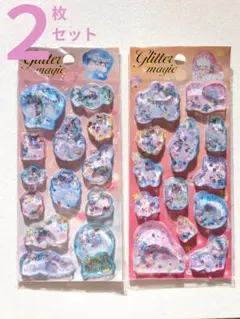 ２枚セット ウォーターシール　Piano cat002 ペンギン003