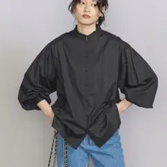 ビューティ＆ユース　フリルスタンドカラー ブラウス アダムエロペ、シップス