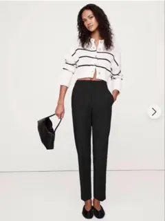 バナナリパブリック ハイライズ モダンスリム シティ ストレッチ アンクルパンツ