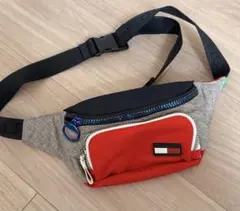 TOMMY HILFIGER トミーフィルガー ボディバッグ グレー/レッド