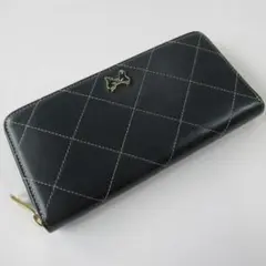 クレイサス × スヌーピー未使用ネイビー ラウンド長財布のサムネイル