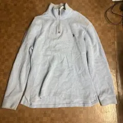 POLO RALPH LAUREN ハーフジップ スウェット 水色