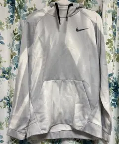 NIKE ナイキ DRY-FIT パーカー 裏起毛 XLサイズ グレー ホワイト
