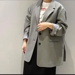 美品 SLOBE IENA PE SHARK ビッグジャケット グレー - メルカリ