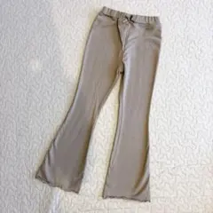 テータテート✱フレアパンツ　ベージュ　ブラウン　130size 長ズボンレギンス