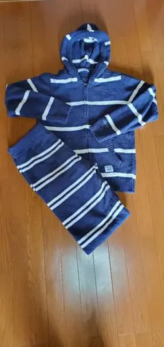 【美品・着用3回】ジェラートピケ メンズ セットアップ もこもこ ボーダー