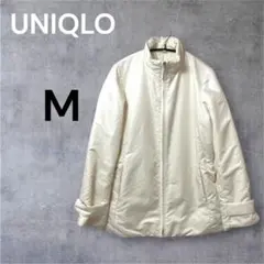 UNIQLO ユニクロ ナイロン ジャケット Mホワイト シンプル ミドル丈 冬