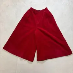 赤 コーデュロイ ガウチョパンツ ラルフローレン M