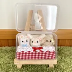 おでかけケース　お布団付き　持ち運び　収納　推し活　赤ちゃん　5cmぬいグッズ