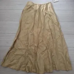 無印　リネンフレアースカート