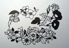 花の切り絵4点セット