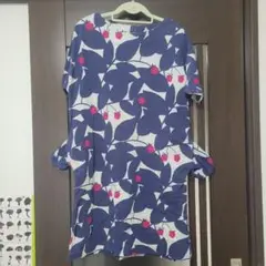 ★グラニフ100%コットン★ベリー柄ワンピースシャツ