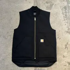 【美品】カーハート　ダックベスト　ブラック　Sサイズ Carhartt ダウンベスト ベスト ダックベスト メンズ レディース