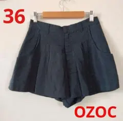 オゾック　レディース キュロット パンツ ネイビー　36のサムネイル