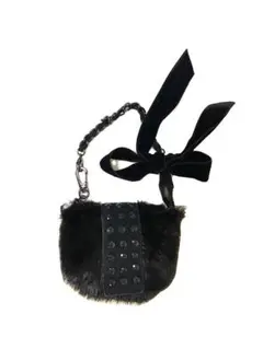 新品❣️ミンクリボン❣️可愛い❣️持ち手もミンク❣️ファーバッグ 1d6dec26fd8dc556250049396c4652