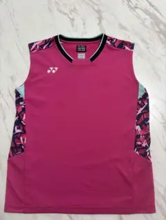 YONEX ピンク ノースリーブ Lサイズ 背面高校名あります