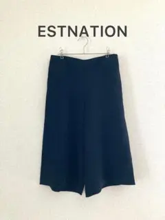 ESTNATION エストネーション　美品　とろみ　ハーフパンツ　パンツ　紺