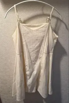 Kastane パッチワークコットンキャミワンピース【アイボリー】
