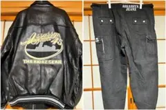 assassyn jeans 麻神 レザージャケット スタジャン XL ブラック 送料込み！AssassynJeanz アサシンジーンズ 麻神スタジャン 3XL - メルカリ