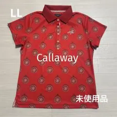 未使用品 キャロウェイ レディース ゴルフ 赤柄 シャツ サイズLL
