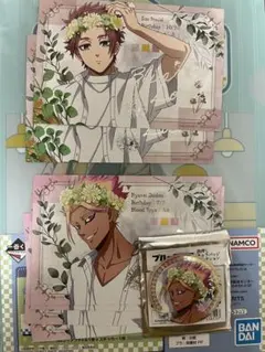 ブルーロック flower crown 糸師冴 士道龍聖 ポストカード 缶バッジ