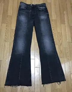ZARA フレアデニム ブラック USA30