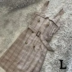 美品✨ジャンパースカート　ジャンスカ　チェック柄　ブラウン　冬コーデ冬服　重ね着