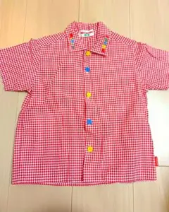 ミキハウス　レトロ　シャツ　アウター　100　男の子　ギンガムチェック