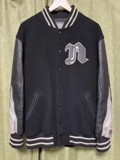 NITROW スタジャン nitrow - nitrowスタジアムジャンパー🏍️袖🐄牛革2XL🚗🌲の通販 by