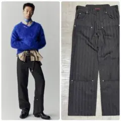 グレー ワークパンツ