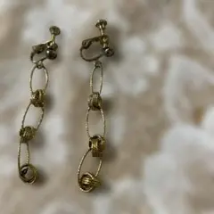 ゴールド チェーンデザイン イヤリング