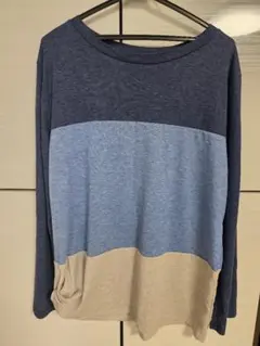 長袖カットソー ネイビー・ライトブルー・ベージュ