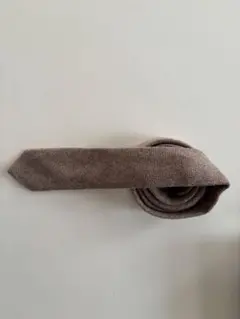 【新品・自宅保管】UNIQLO ナローネクタイ◆ウールナイロン混紡：ベージュ